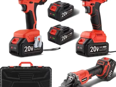 20V Cordless / 3-Set Cordless Multi-Tool: Brushless Impact Wrench + Battery Hammer Drill + Brushless