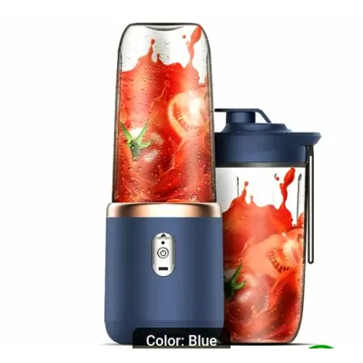 Portable 2-in-1 blender and juicer | 6 blades, USB rechargeable, dual cups, multi-function juice cup