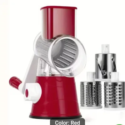 Rotary cheese grater and vegetable slicer