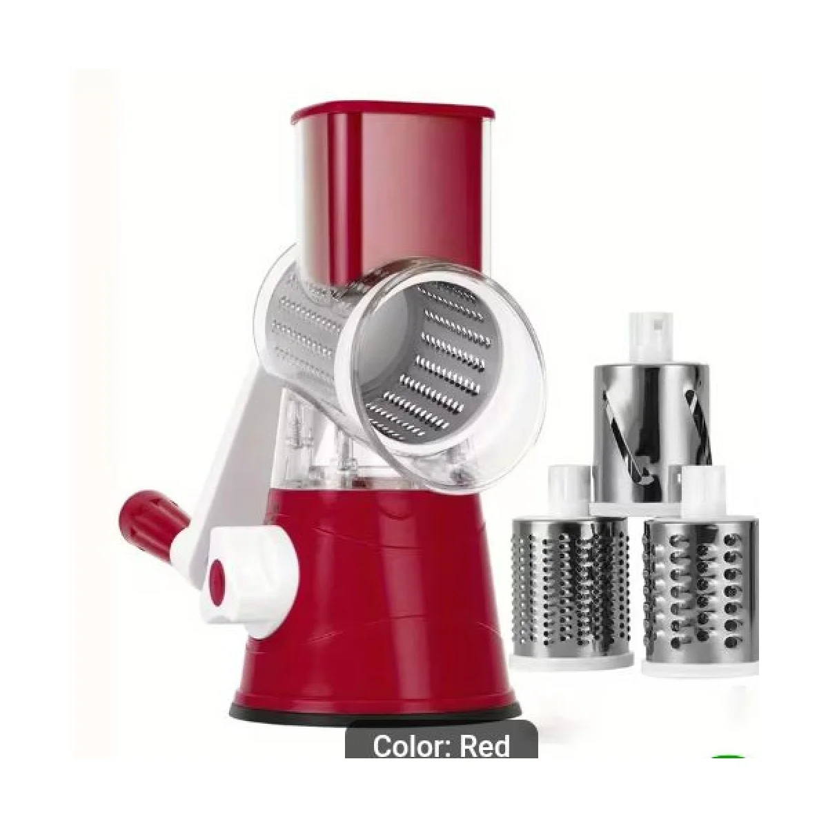 Rotary cheese grater and vegetable slicer