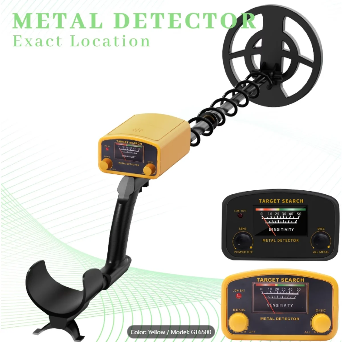 Metal detector high sensitivity, 8 inch/20cm search coil, portable and easy to install