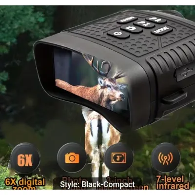 Binoculars - night vision device with 3" screen, 6x digital zoom