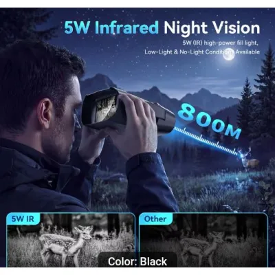 Digital night vision binoculars, day and night vision, 850nm infrared night