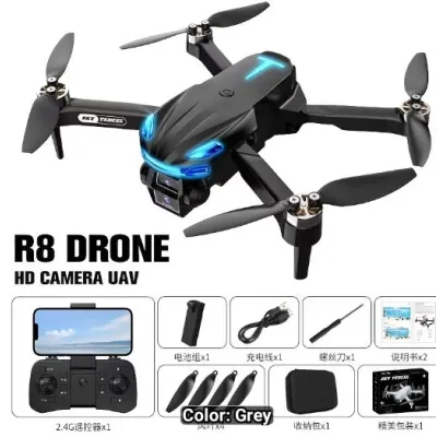 LED Night Flight 4K Camera Drone, 6-Axis Gyro Stabilized, Barometer Altitude Hold, Wifi Live View