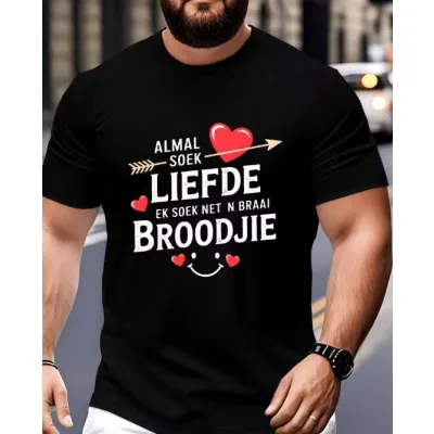 Men'S Afrikaans Humor African love Braai Quote T-Shirt