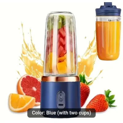 6-Blade 2-In-1 Juicer 6-Blade 2-In-1 Portable Electric Juicer | USB Rechargeable with 2pcs Cups