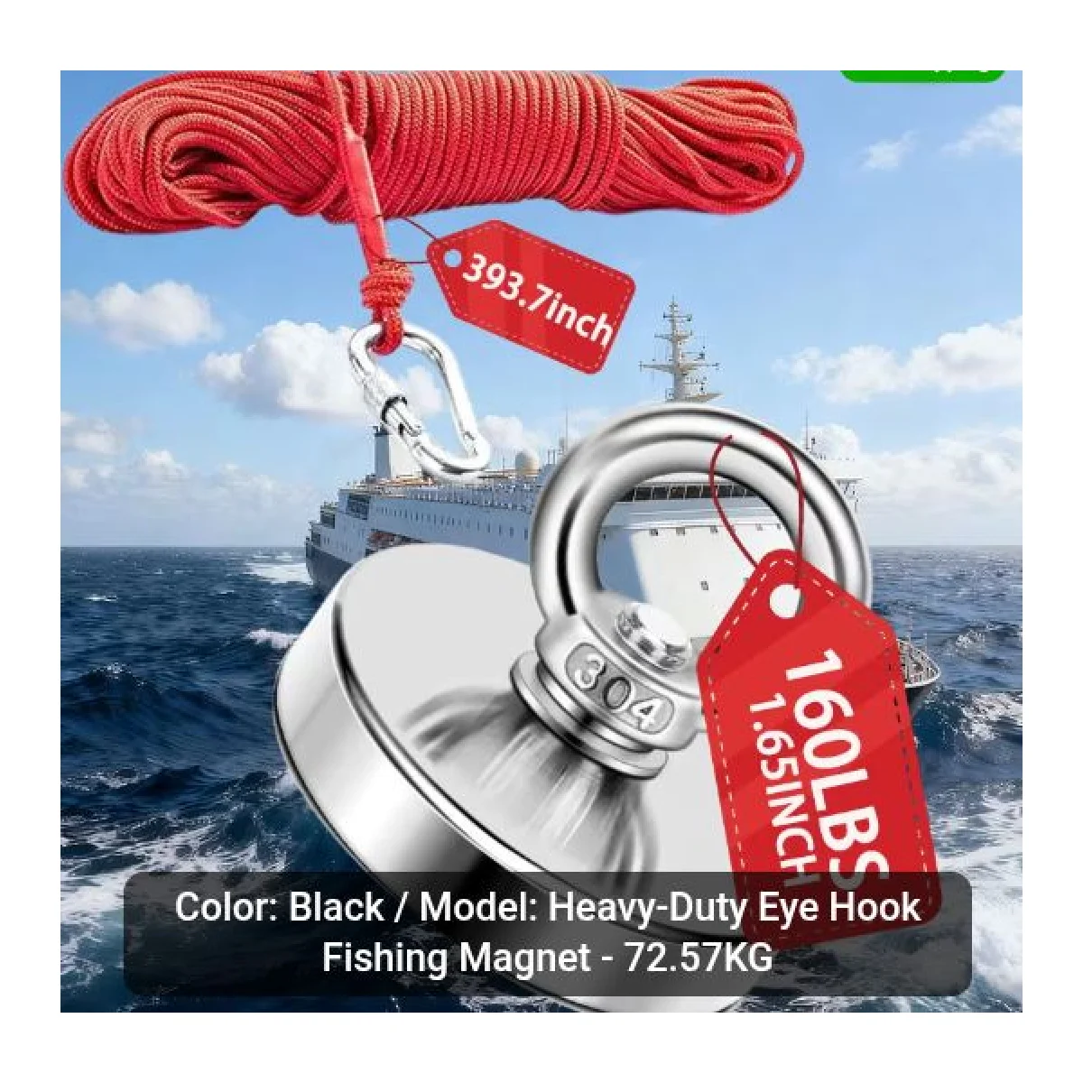 Fishing Magnet Set/Round Magnets with Rope
