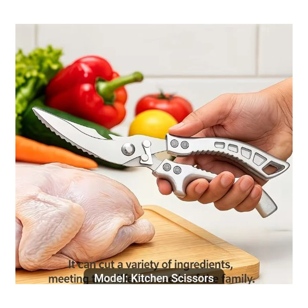 Stainless Steel Multi-Functional Kitchen Shears,